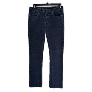 Patagonia Fitted Corduroy Pants Womens 26 Dark Gray Organic Cotton Stretch Jeans